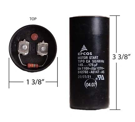 WEG 145-175 MFD 110 Volt Motor Start Capacitor