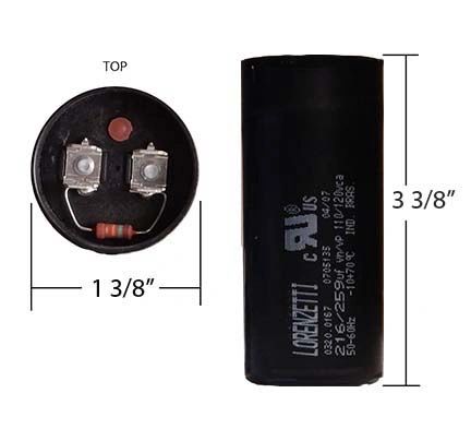 WEG 216-259 MFD 110 Volt Motor Start Capacitor