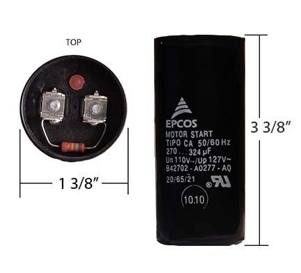 WEG 270-324 MFD 110 Volt Motor Start Capacitor