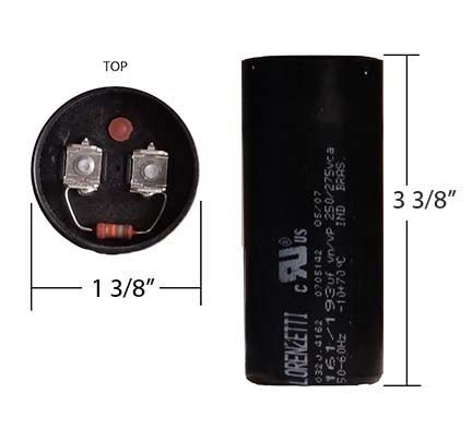 WEG 161-193 MFD 250 Volt Motor Start Capacitor