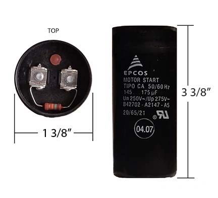 WEG 145-175 MFD 250 Volt Motor Start Capacitor