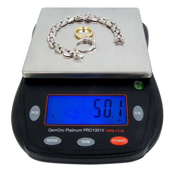 Gemoro Platinum® PRO1001V, 1000g x 0.1g Countertop Scale Sigma