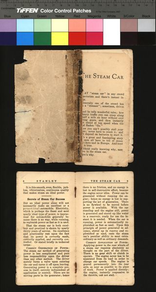707 The Steam Car pamphlet, SV Allentown, PA