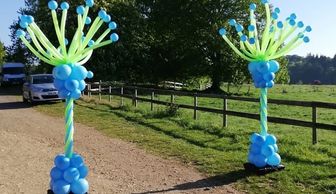 Funky Balloon Columns for a Running Race in Farnham, Surrey