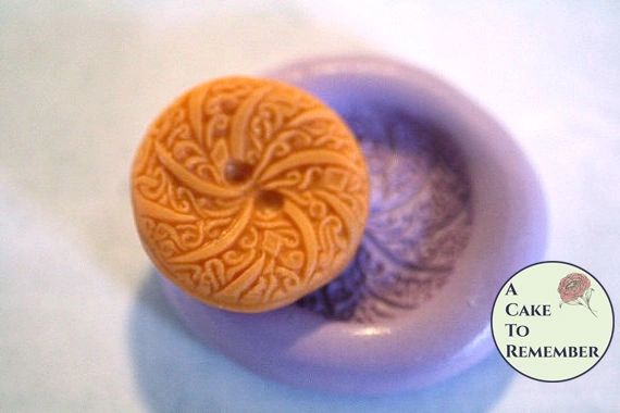 1 Silicone Button Mold For Cake Decorating And Resin Casting M31