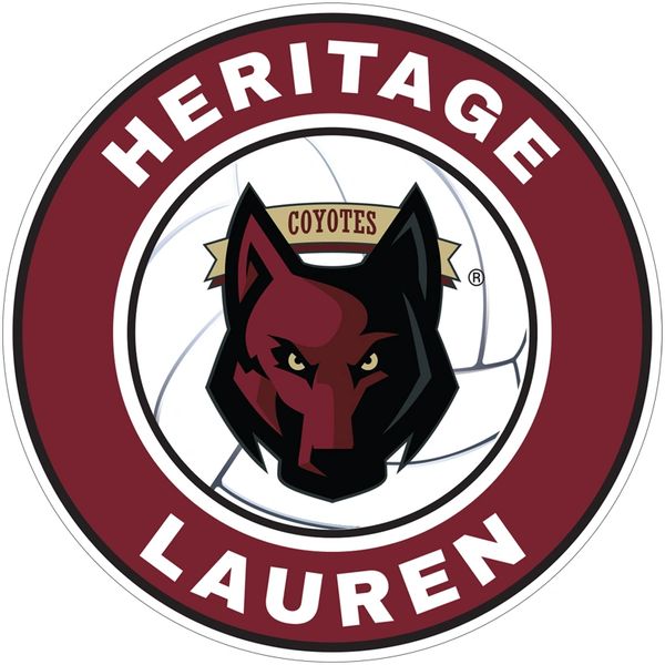 Heritage Volleyball car decal OR personalized