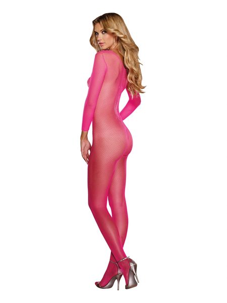 Neon Pink Body Stocking One Size and Plus Size