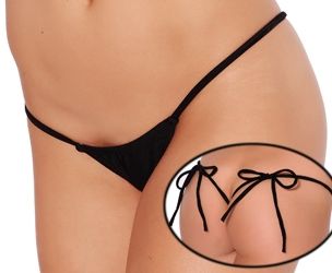 V-Back Tie Thongs - One Size