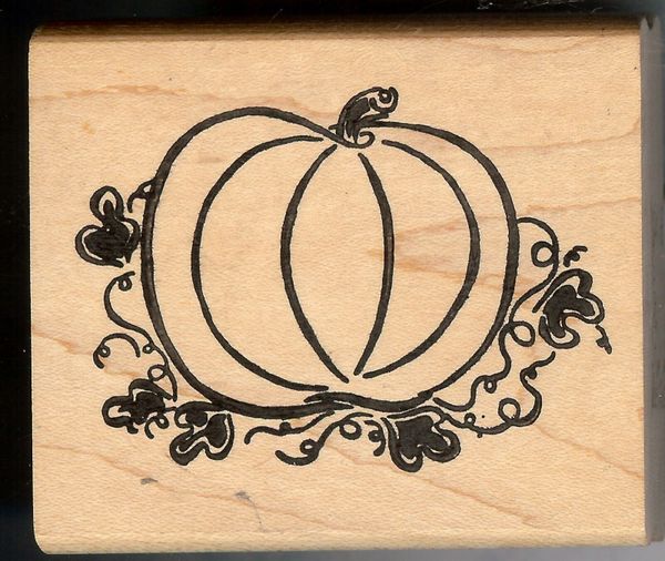 No Name Rubber Stamp MA-1030, Pumpkin, Collage S12