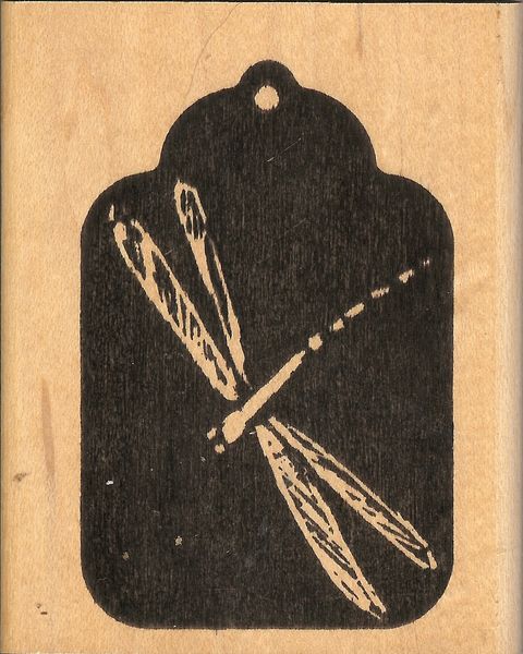 Just for Fun Rubber Stamp H-119 Dragonfly Tag SSBD-6