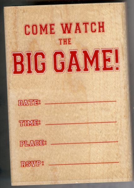 Inkadinkado Rubber Stamp 94932-X Saying, Watch the Big Game SSBD-3