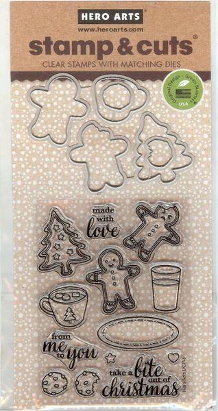 Hero Arts 2017 Christmas, Acrylic Clear Stamp & Cut Set New CB2