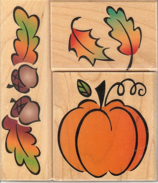 Hero Arts Rubber Stamp Set LL-886 Autumn Harvest Fancy Notes S15