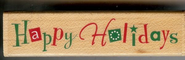 Hero Arts Rubber Stamp New C-3140 Playful, Holiday Message S6