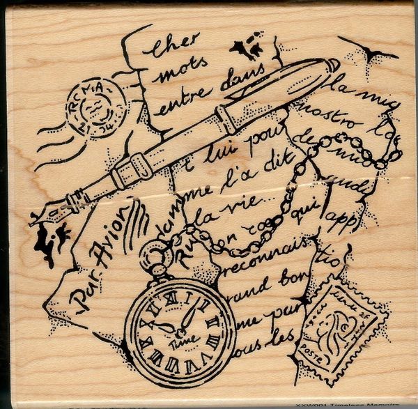 Stampendous Rubber Stamp Rare XXW-001 Timeless Memoirs, Collage, B2