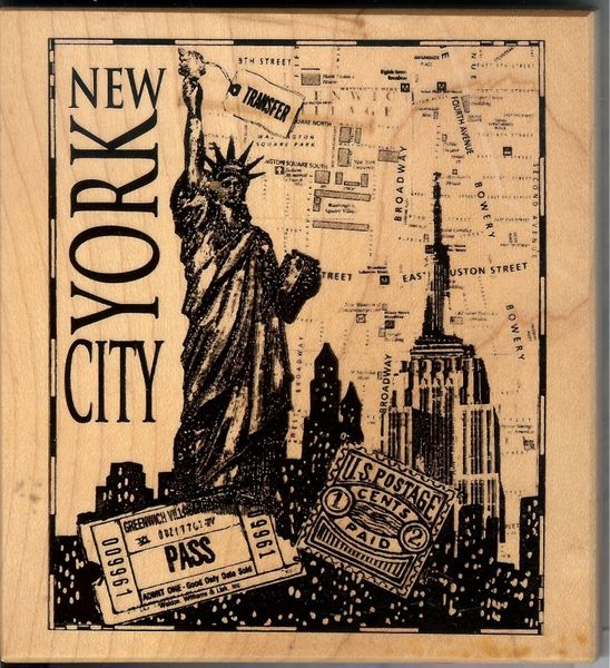 PSX Rubber Stamp K-3146 Rare New York Montage Collection SSBD1-6