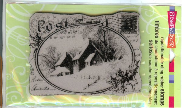 Stampendous Rubber Stamp CRR143 Snowy Post...Christmas B2