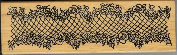 Me & Carry Lou Rubber Stamp, I-998 Beautiful Lace Border B3