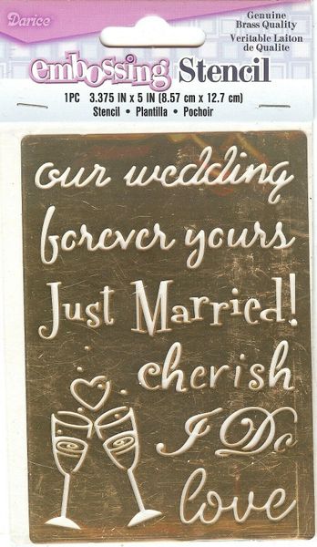 Darice Stencil 1215-30 Our Wedding Background B1