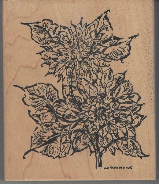 Northwood's Rubber Stamp K-2006 Botanical flowers B-3
