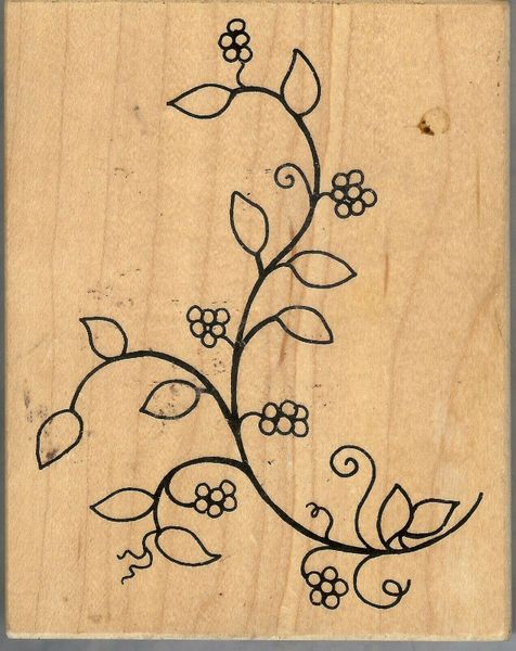 Great Impressions Rubber Stamp J-38 Ornamental Vine Border, Collage, S30