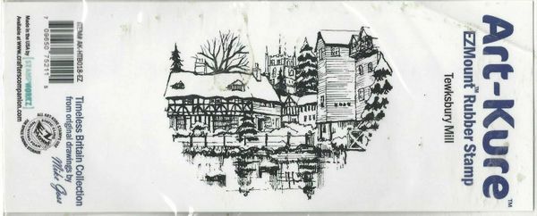 Art Kure Rubber Stamp AK-HTB018-EZ, Cling Mounted, Tewksbury Mill, New CB2