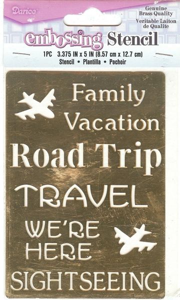 Darice Stencil 1215-26 Our Vacation Travel, Background B1
