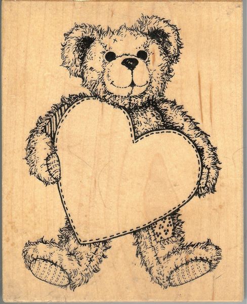 PSX Rubber Stamp K-1421 Have A Heart Teddy Bear S15