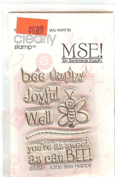 MSE Acrylic Stamp A-306 Happy Day Sentiments Set-2, New S9