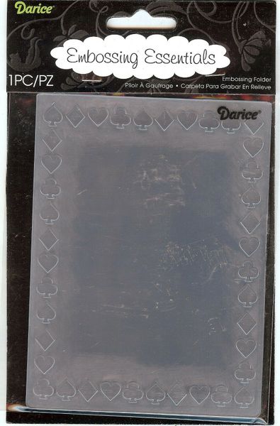 Darice Embossing Folder 1218-112 Card Suites Use w/Cuttle bug or Sizzix B1
