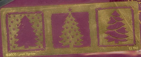 Dreamweaver Stencil LL-512 Elegant Christmas Tree Trio B1