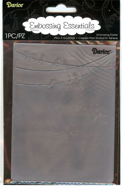 Darice Embossing Folder 1218-53 Birds on Wire Use w/Cuttle bug Or Sizzix B1