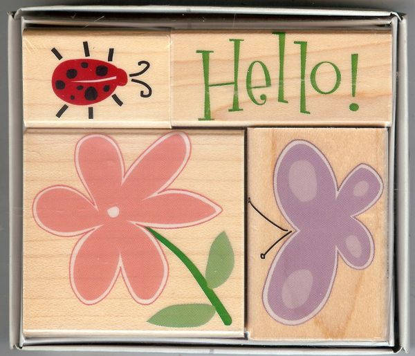 Hero Arts Rubber Stamp Set LL-819 Butterfly Ladybug Fancy Notes S22