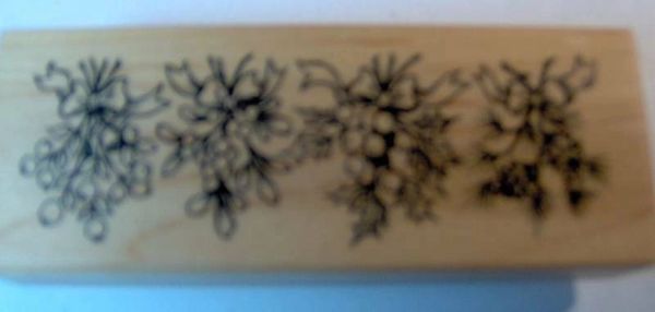 PSX Rubber Stamp holly pine border NEW G-1893 S1