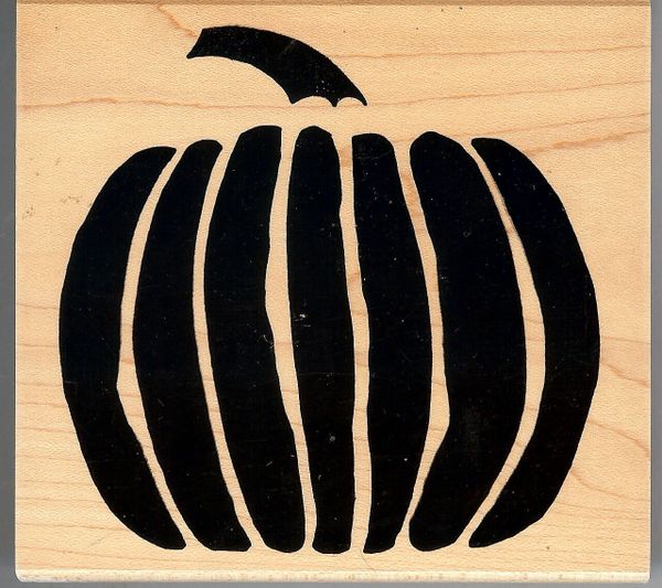 Zimprints Rubber Stamp K-2750 Bold Pumpkin, Fall, Harvest, S14