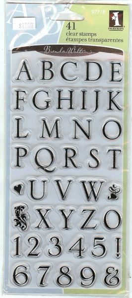 Inkadinkado Acrylic Clear Stamp Set 97718 Somerset Alphabet, New S40