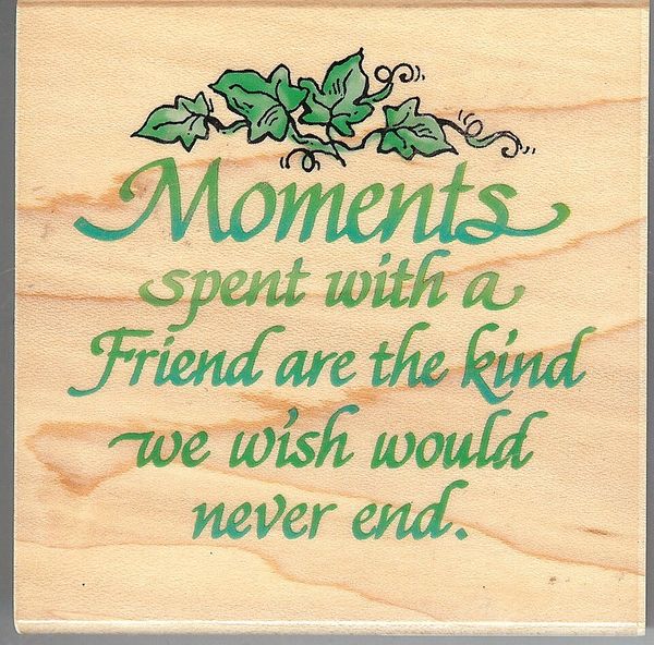 Stampendous Rubber Stamp Q053 Saying, Moments with you SSBD1-5