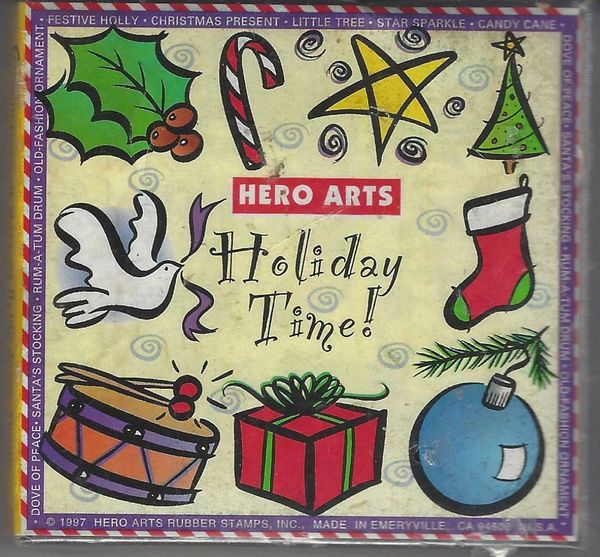 Hero Arts Rubber Stamp Set LL-390 Holiday time Decorations, B2