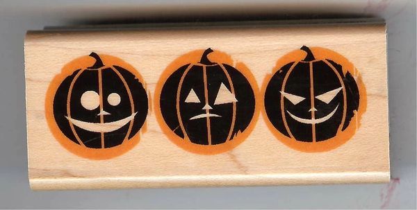 Inkadinkado Rubber Stamp 98674-MM Three Pumpkins