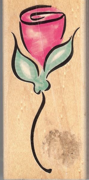 Penny Black Rubber Stamp 1611-K Flower Single Rose S17