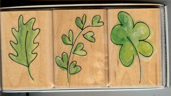 Hero Arts Rubber Stamp Set LL940 Artistic Leaves Set Of 3 WM S13-DS