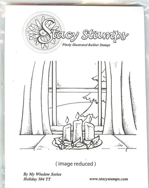 Stacy Rubber Stamp 504-TT My Window Series, Christmas Holiday, New B2