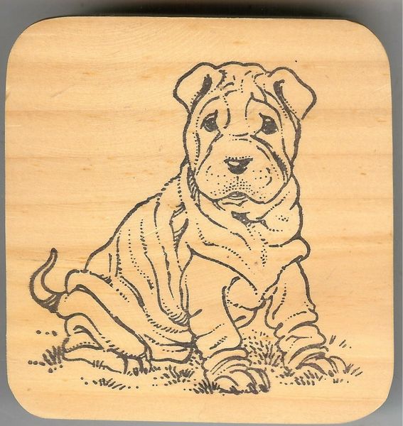 Stampen Around Rubber Stamp SA-314 Wrinkled Love, New, Puppy S12