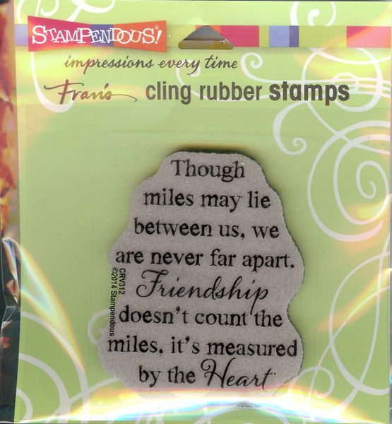 Stampendous Rubber Stamp CRV-312, Cling Mounted, Heart Of Friendship CB2