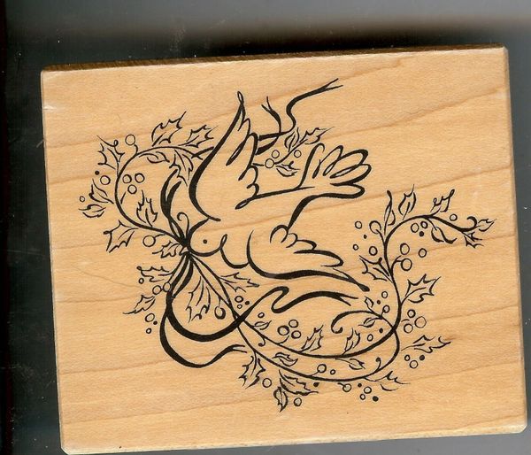 PSX Rubber Stamp G-2745 Dove, Love, Peace and Hope S30