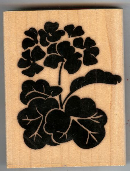 Rubber Seed Co. Rubber Stamp #135 Solid Geranium, Background S5
