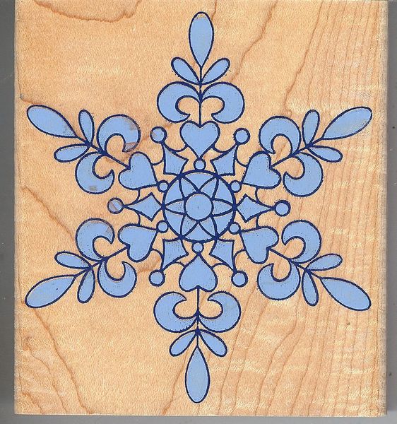 Rubber Stampede Rubber Stamp J-1221 Intricate Snowflake, B2