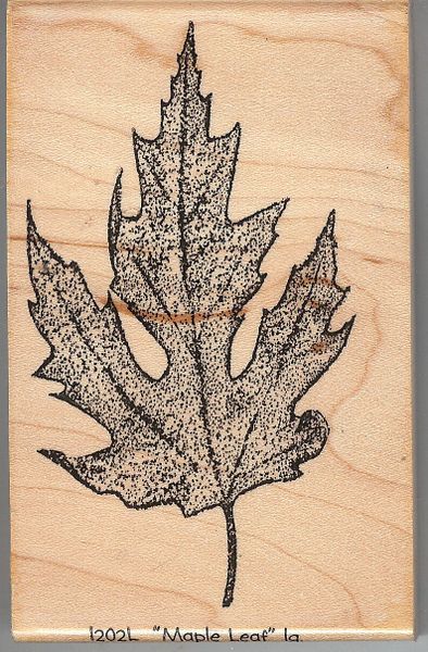 River City Rubber Works Rubber Stamp, 1202-L Maple Leaf Lg. Nature B2
