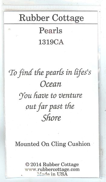 Rubber Cottage Rubber Stamp 1319CA, Cling Saying, to find pearls venture out B1