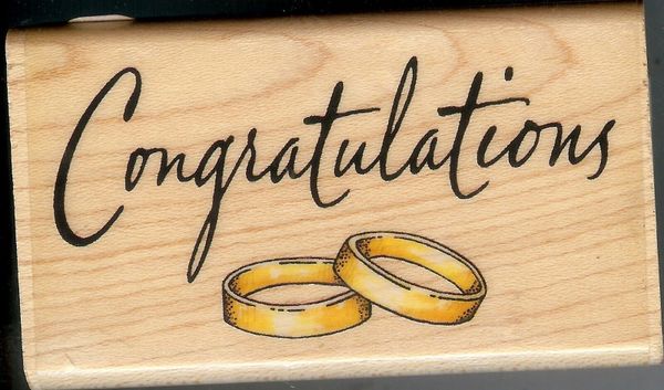 Inkadinkado Rubber Stamp 94017-N, Saying Congratulations, Wedding S13